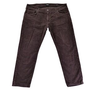 Mavi Marcus Slim Straight Leg Corduroy Pants Mens 40/30 Dark Brown‎ Stretch